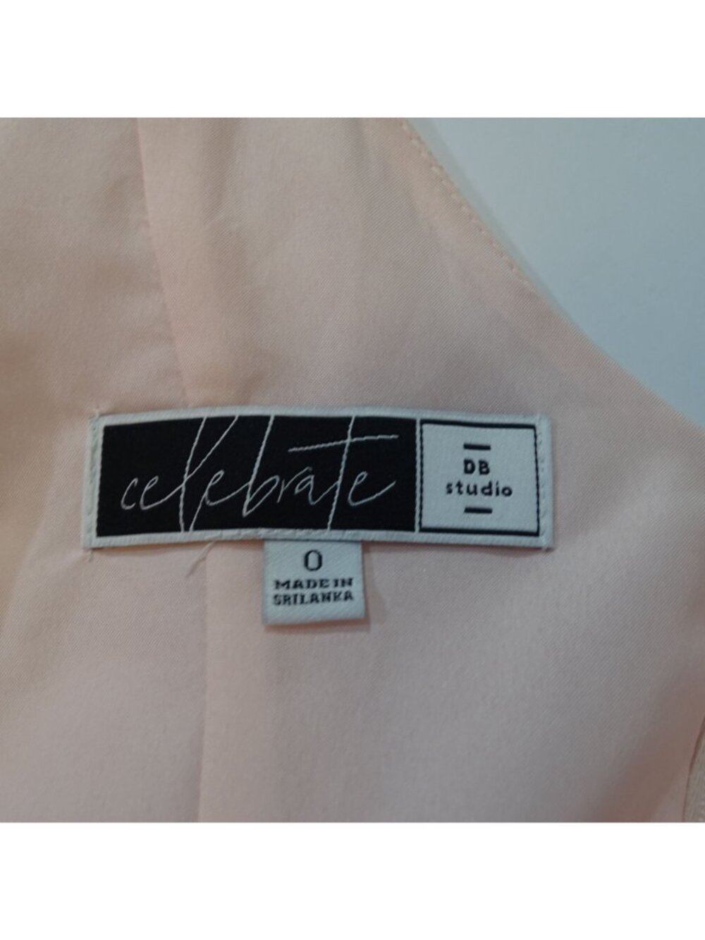 Celebrate DB Studio Cascading Off Shoulder Pink Formal Gown Dress Size 0 Wedding - Picture 5 of 8